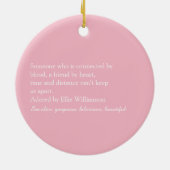  Girly Pink Script Cool Cousin Definitie Keramisch Ornament (Achterkant)