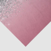Girly Pink Silver Sparkle Glitter Tissuepapier (Detail)