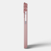Girly Pink Sparkle Glitter Driemonogram Case-Mate iPhone Case (Achterkant / Links)