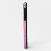 Girly Pink Sparkle Glitter Monogram Naam Case-Mate iPhone Case (Achterkant/links)