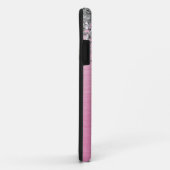 Girly Pink Sparkle Glitter Monogram Naam Case-Mate iPhone Case (Achterkant/rechts)