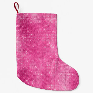Girly Pink Sparkle Kleine Kerstsok