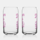 Girly Pink Sparkle Motivational Quote Blikvorm Glas (Links)