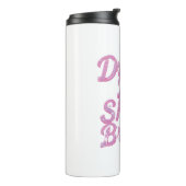 Girly Pink Sparkle Motivational Quote Thermosbeker (Gedraaid links)
