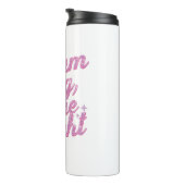 Girly Pink Sparkle Motivational Quote Thermosbeker (Geroteerd rechts)