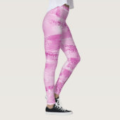 Girly Pink Sparkle Stripes Leggings (Rechts)