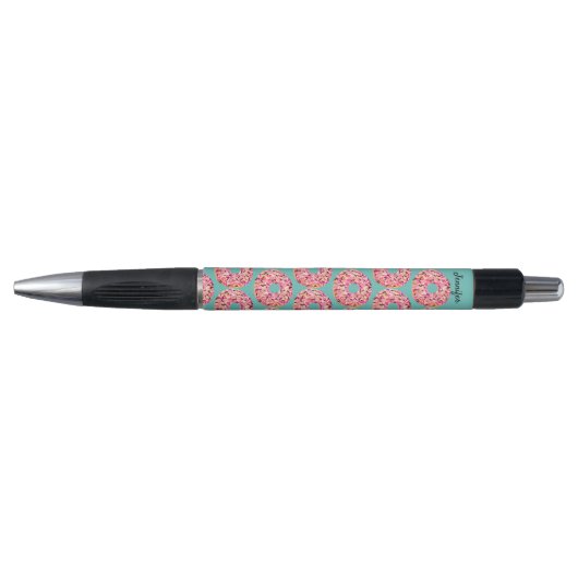 Girly Pink Sprinkles Donuts Pattern Personalized Pen (Voorkant)