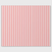 Girly Pink Stripes Birthday Cadeaupapier (Vlak)