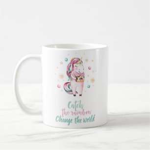 Girly Pink Unicorn Foto Koffiemok