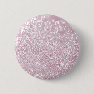 Girly Pink White Abstracte Glitter-foto Ronde Button 5,7 Cm
