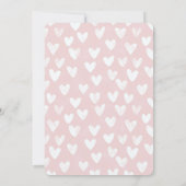 Girly Pink White Hearts Verjaardag Kaart (Achterkant)