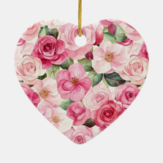 Girly Pink White Plaid Stripes Monogram Christmas Keramisch Ornament (Achterkant)