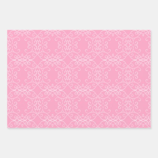 Girly Pink Wrapping Paper Flat Sheet Set 3 (Voorkant 2)