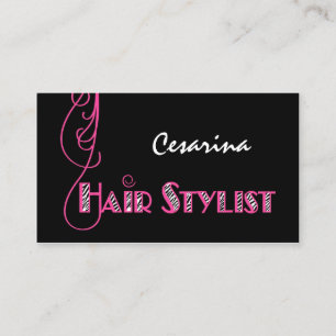 Girly Pink Zebra Hair Stylist Afspraakherinnering Afsprakenkaartje