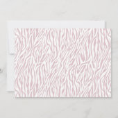 Girly Pink Zebra Print Kaart (Achterkant)