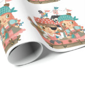 Girly Pirates Cadeaupapier (Rol Hoek)