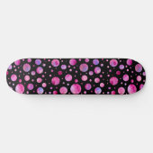 Girly Polka Dot Skateboard (Horizontaal)