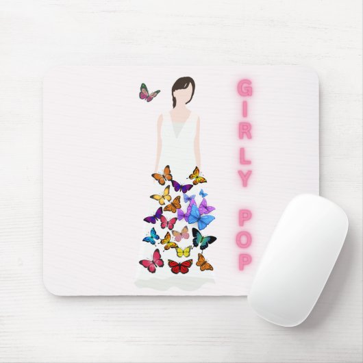 Girly pop butterfly mouse pads muismat (Met muis)