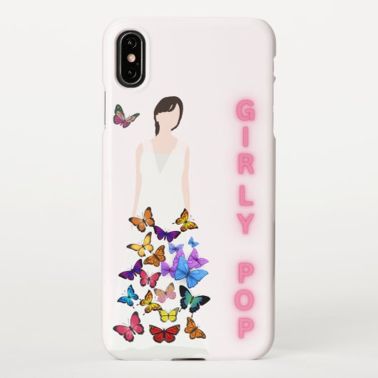 Girly pop butterfly phone case  iPhone hoesje (Achterkant)