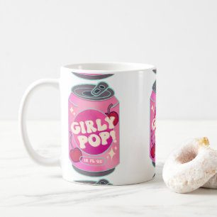 Girly Pop Cherry Sodawaterblik Retro Y2K Roze Koffiemok