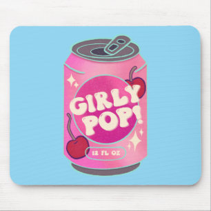 Girly Pop Cherry Sodawaterblik Retro Y2K Roze Muismat