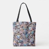 Girly Posh Leopard Print Opal Tote Bag (Dos)