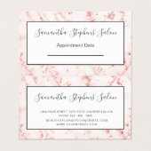 Girly Professional Pinky Glittery Monogram Visitekaartjes (Binnenkant ongevouwen)