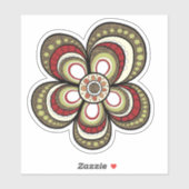 Girly Psychedelic  Bloemenkunst Sticker (Vel)