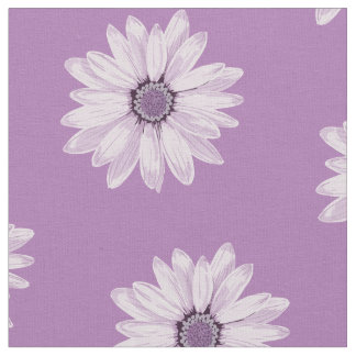 Girly Purple Flowers Pattern Stof