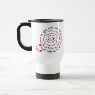 Girly quote Goede smaak in muziek slechte smaak in Reisbeker