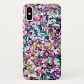 Girly Rainbow Faux Sequins Bling Case-Mate iPhone Case (Achterkant)