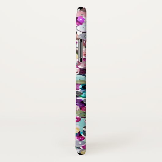 Girly Rainbow Faux Sequins Bling Case-Mate iPhone Case (Achterkant / rechts)