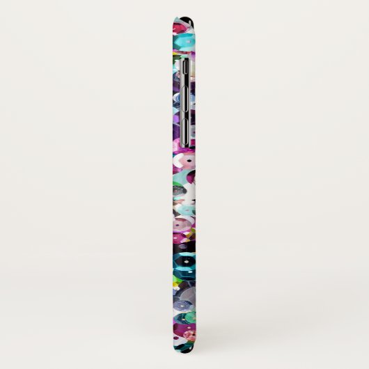 Girly Rainbow Faux Sequins Bling Case-Mate iPhone Case (Achterkant/links)