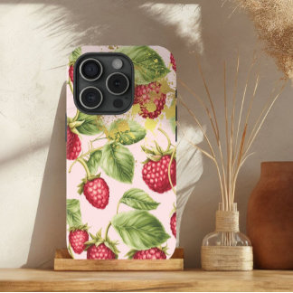 Girly Red, Pastel Pink en Gold Raspberry Fruit