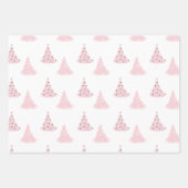 Girly Retro Chic Pink kerst Inpakpapier Vel (Voorkant 2)