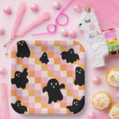 Girly Retro Halloween Party Borden Papieren Bordje (Feest)