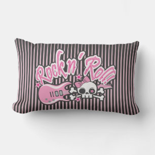 Girly Rock n'Roll Skull Kussen