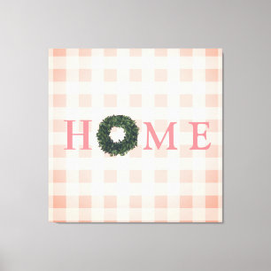 Girly Roos Blush Typography Farmhouse Decor Canvas Afdruk