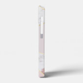 Girly Roos Gold Blush geometric Name Modern Case-Mate iPhone Case (Achterkant / Links)