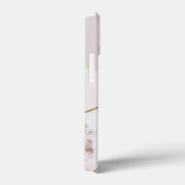 Girly Roos Gold Blush geometric Name Modern Case-Mate iPhone Case (Achterkant / Rechts)