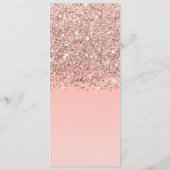 Girly Roos Gold Confetti Pink Gradient Ombre Programma (Achterkant)