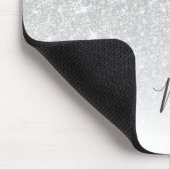 Girly Roos Gold Glitter Custom Name Monogram Muismat (Hoek)