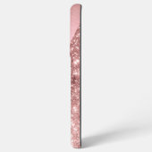 Girly Roos Gold Glitter met Butterfly | Naam toevo Samsung Galaxy Hoesje (Achterkant horizontaal)