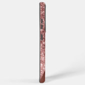 Girly Roos Gold Glitter met Butterfly | Naam toevo Samsung Galaxy Hoesje (Rechterkant)