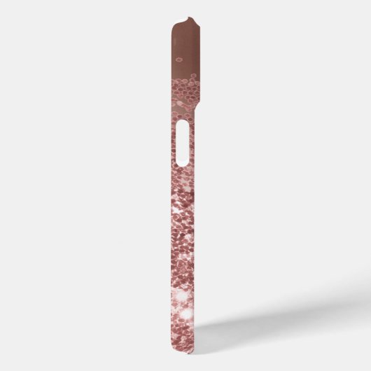 Girly Roos Gold Glitter Name Monogram Case-Mate iPhone Case (Achterkant / Rechts)