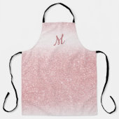 Girly Roos Gold Glitter Ombre Monogram Schort (Voorkant)