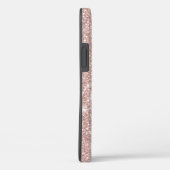 Girly Roos Gold Glitter Script Monogram Case-Mate iPhone Case (Achterkant / Rechts)