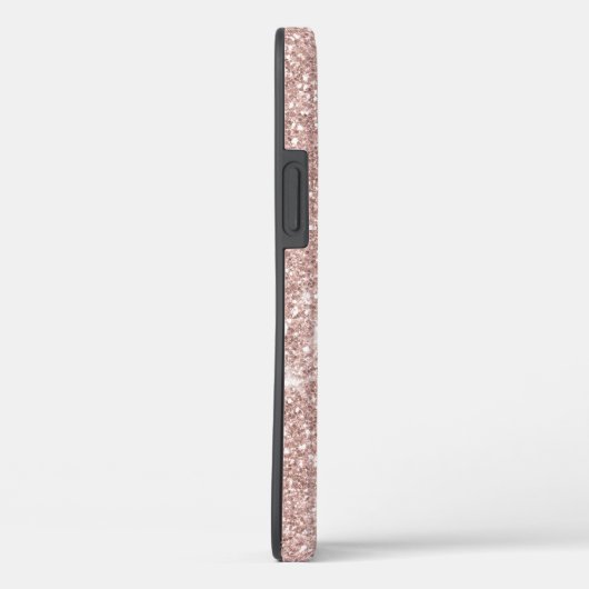 Girly Roos Gold Glitter Script Monogram Case-Mate iPhone Case (Achterkant / Rechts)