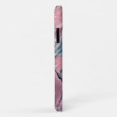 Girly Roos Gold Pink Agate Quartz Sparkle Monogram Case-Mate iPhone Case (Achterkant/rechts)