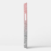 Girly Roos Gold Silver Glitter Ombre Design Case-Mate iPhone Case (Achterkant / Rechts)